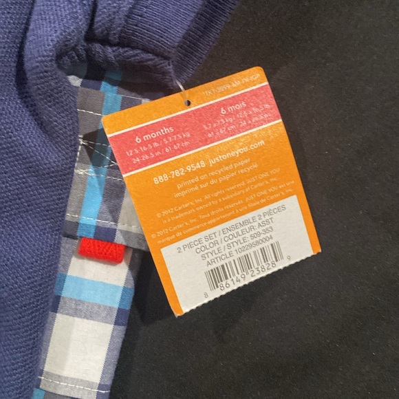 TWO SETS- NWT - carters 2 piece outfits - Picture 3 of 6